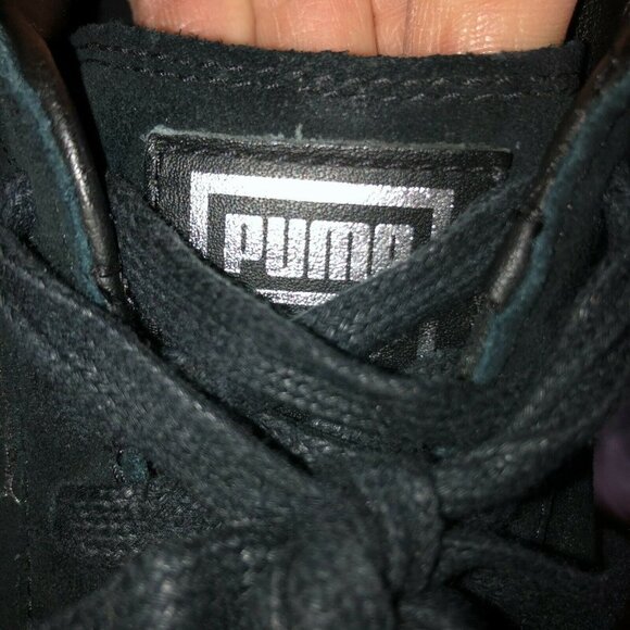 Puma Womens US 8 EU 38.5 Black Suede Platform Sneakers - Picture 6 of 9